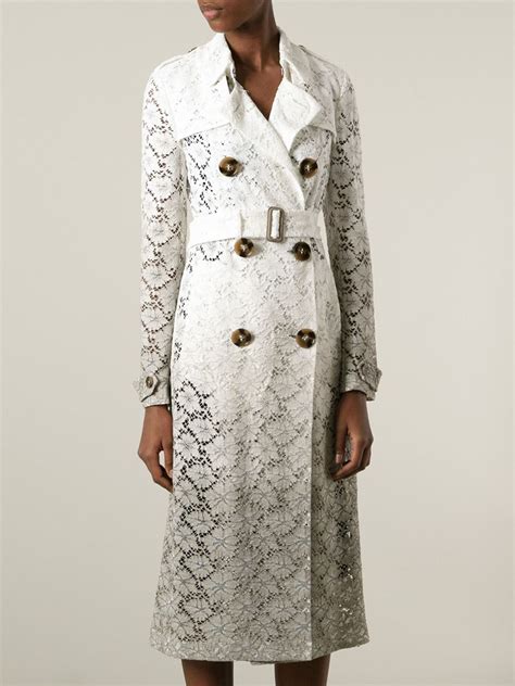 burberry white lace coat|Burberry trench coat women.